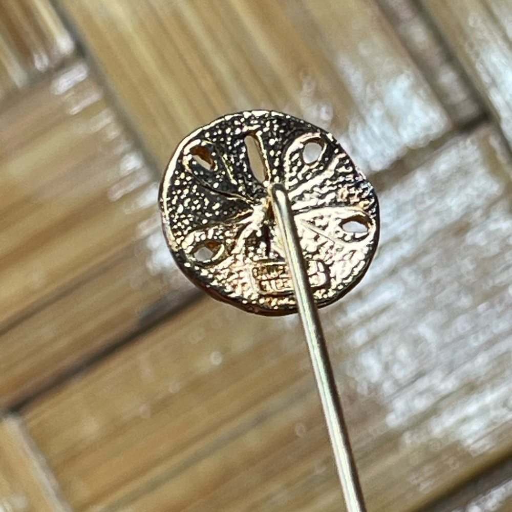 Vintage cameo & 925 sand dollar stick pins boho Victorian - Picture 10 of 11